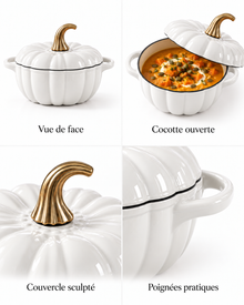 Cocotte Citrouille Blanche 2.2L