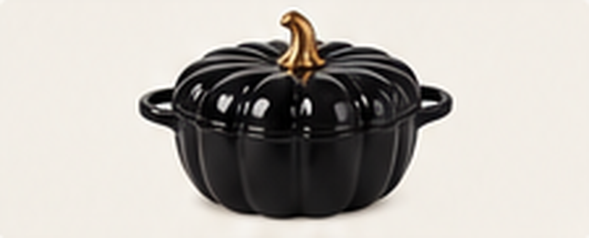Cocotte Citrouille Noir 2.2L — Maison Léonie